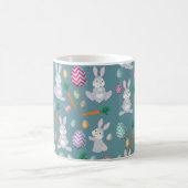 Niedlich Blue Oaster Bunny Rabbit Muster Kaffeetasse (Mittel)