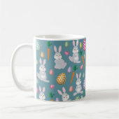 Niedlich Blue Oaster Bunny Rabbit Muster Kaffeetasse (Links)