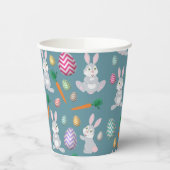 Niedlich Blue Oaster Bunny Rabbit Muster Pappbecher (Links)