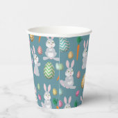 Niedlich Blue Oaster Bunny Rabbit Muster Pappbecher (Rechts)