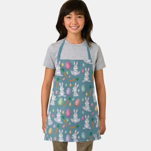 Niedlich Blue Oaster Bunny Rabbit Muster Schürze (Insitu)