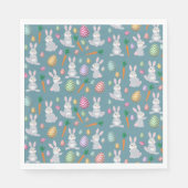Niedlich Blue Oaster Bunny Rabbit Muster Serviette (Vorderseite)