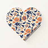 Niedlich Blue Orange Bläschen Custom Spiral Notebo Notizblock (Rückseite)