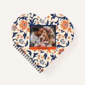 Niedlich Blue Orange Bläschen Custom Spiral Notebo Notizblock (Vorderseite)