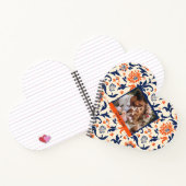 Niedlich Blue Orange Bläschen Custom Spiral Notebo Notizblock (Innenseite)