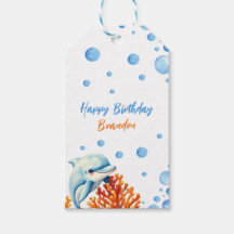 Niedlich Blue & Orange Coral Dolphin Kindergeburts