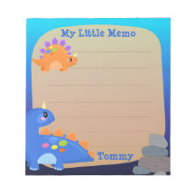 Niedlich Blue Orange Dinosaur Litte Memo