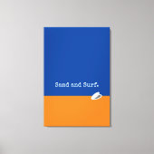 Niedlich Blue Orange Sand Surf Happy Clam Minimali Leinwanddruck (Vorderseite)