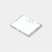 Niedlich Blue Personalisiert Monogramm Name Post-it Klebezettel (angewinkelt)