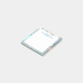 Niedlich Blue Personalisiert Monogramm Name Post-it Klebezettel (angewinkelt)