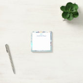 Niedlich Blue Personalisiert Monogramm Name Post-it Klebezettel (Büro)