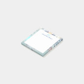 Niedlich Blue Personalisiert Monogramm Name Post-it Klebezettel (angewinkelt)