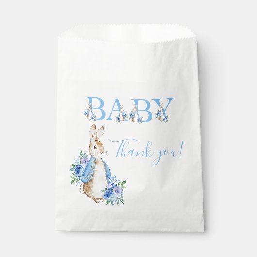 Niedlich Blue Peter Rabbit Baby Dusche Geschenktütchen (Vorderseite)