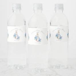 Niedlich Blue Peter Rabbit Baby Dusche Wasserflaschenetikett