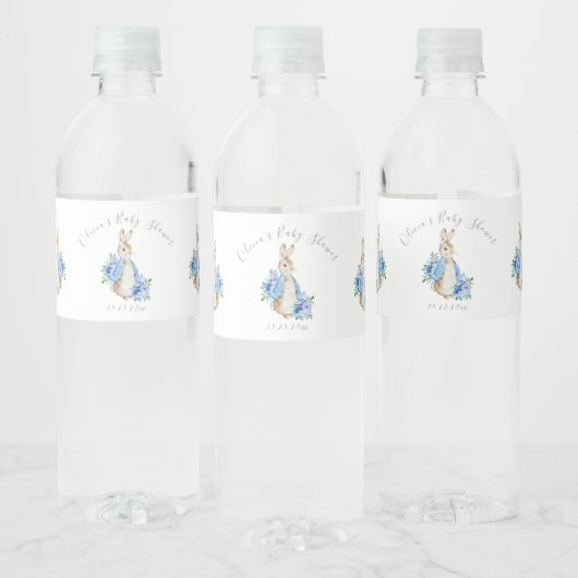 Niedlich Blue Peter Rabbit Baby Dusche Wasserflaschenetikett (Flaschen)
