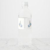 Niedlich Blue Peter Rabbit Baby Dusche Wasserflaschenetikett (Rückseite)