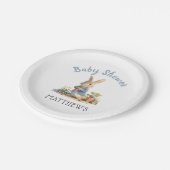 Niedlich Blue Peter The Rabbit Boy Baby Dusche Pappteller (Schrägansicht)