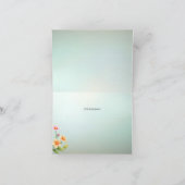 Niedlich Blue Pink Bird Floral Danke Karte (Innenseite)