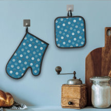 Niedlich Blue Polka Dots Modernes & elegantes Weih