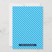 Niedlich Blue Pram Baby Boy Aqiqah Einladung (Rückseite)