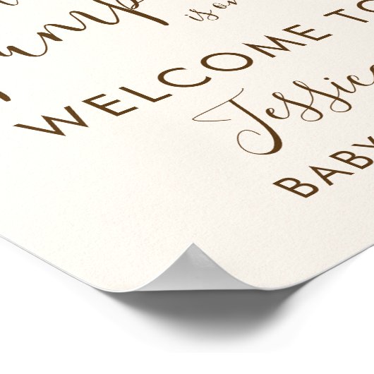 Niedlich Blue Pumpkin Eucalyptus Baby Dusche Willk Poster (Ecke)