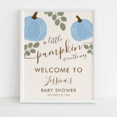 Niedlich Blue Pumpkin Eucalyptus Baby Dusche Willk Poster