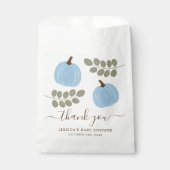 Niedlich Blue Pumpkin Eucalyptus Fall Boy Baby Dus Geschenktütchen (Vorderseite)