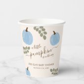 Niedlich Blue Pumpkin Eucalyptus Fall Boy Baby Dus Pappbecher (Vorderseite)