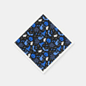 Niedlich Blue Pumpkin Ghost Halloween-Muster Serviette (Ecke)