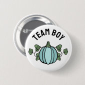 Niedlich Blue Pumpkin Team Boy Gender Reveal Button (Vorne & Hinten)