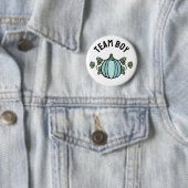 Niedlich Blue Pumpkin Team Boy Gender Reveal Button (Beispiel)