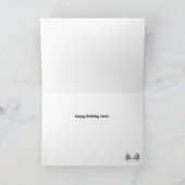 Niedlich Blue Race Car Geburtstagskarte Karte (Innenseite)