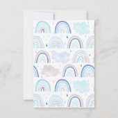 Niedlich Blue Rainbow Boys Geburtstagsparty Dankeskarte (Rückseite)