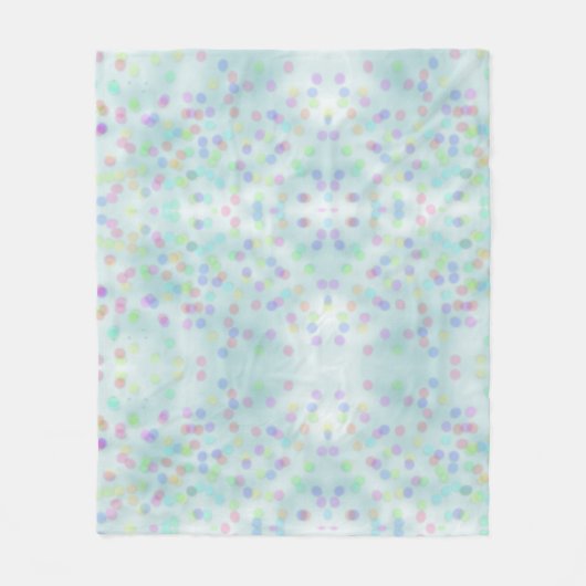 Niedlich Blue Rainbow Confetti Fleecedecke (Vorderseite)