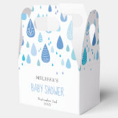Niedlich Blue Raindrops Baby Dusche Geschenkschachtel (Geöffnet)