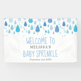 Niedlich Blue Raindrops Baby Sprinkle / Dusche Wil Banner