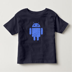 Niedlich Blue Robot Kleinkind T-shirt