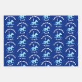 Niedlich Blue Rocking Horse Boy 1. Geburtstag Geschenkpapier Set (Vorderseite 2)