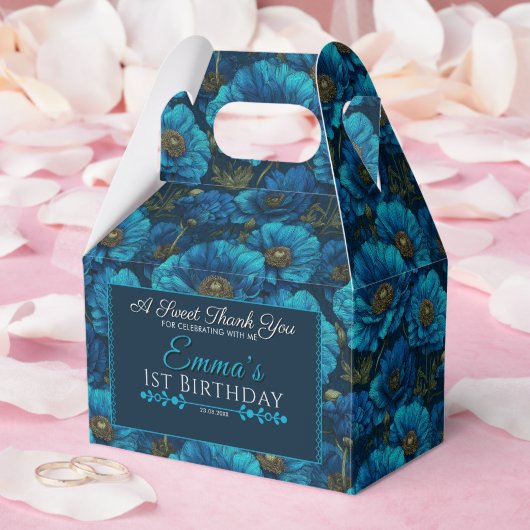 Niedlich Blue Rose Vielen Dank Geschenkschachtel (Hochzeit)