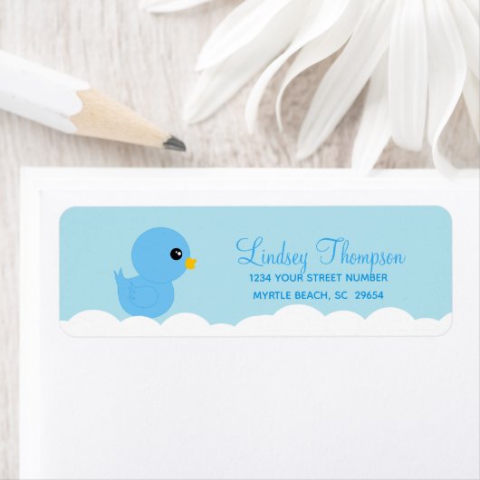 Niedlich Blue Rubber Ducky Rücksendeadresse (Insitu)