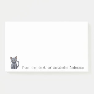 Niedlich Blue Russian Cat Personalize Notes Post-it Klebezettel