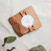 Niedlich Blue Sea Creatures Babydusche Vielen Dank Runder Aufkleber