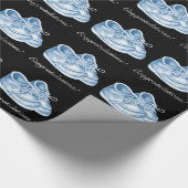 Niedlich Blue Shoes Baby Boy Dusche Packpapier (Ecke)
