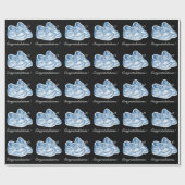 Niedlich Blue Shoes Baby Boy Dusche Packpapier (Flach)