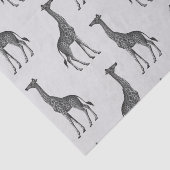 Niedlich Blue Silver Giraffe Print Seidenpapier (Ausschnitt)