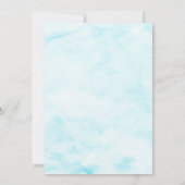 Niedlich Blue Sky Donuts Diapers Babydusche Einladung (Rückseite)