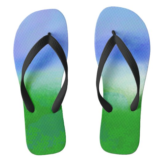 Niedlich Blue SKY GREEN Modern Woman Flip Flops Badesandalen (Fußbett)