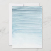 Niedlich Blue Snowman Watercolor Holiday Party Einladung (Rückseite)