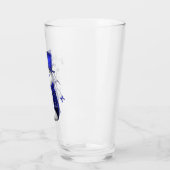 Niedlich Blue Snowman Weihnachten Glas (Links)