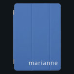 Niedlich Blue Solid Color Personalisierter Name iPad Pro Cover<br><div class="desc">Niedliches Cobalt Blue Solid Color Personalisierter Name iPad Pro Cover</div>